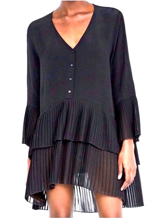 Zara Tops - Zara Black Pleated Tunic